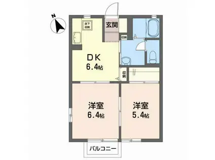 シャーメゾン・ネージュ(2K/1階)の間取り写真