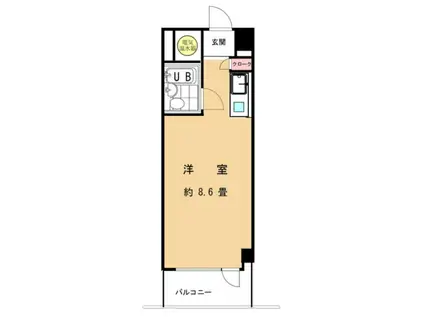 ハイホーム五反田(ワンルーム/5階)の間取り写真