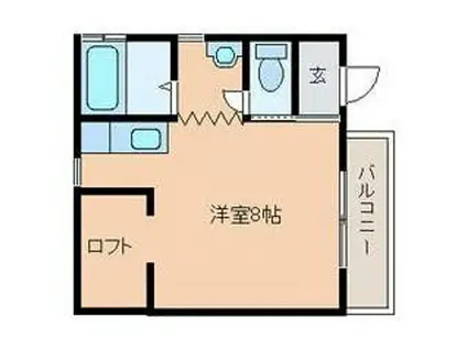 ル・ヴァン(1K/1階)の間取り写真