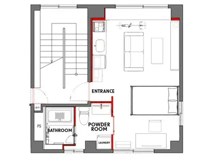 学芸大学アパートメント(ワンルーム/2階)の間取り写真