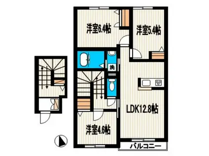 セリシールメゾン(3LDK/2階)の間取り写真