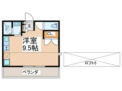 メゾン・ド・南雪谷(ワンルーム/2階)の間取り写真