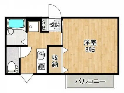 JYドリーム(1K/2階)の間取り写真