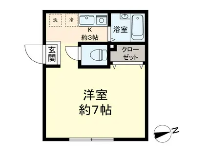 MODULOR国分寺(ワンルーム/4階)の間取り写真