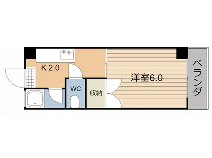 エントピア下荒田(1K/5階)の間取り写真