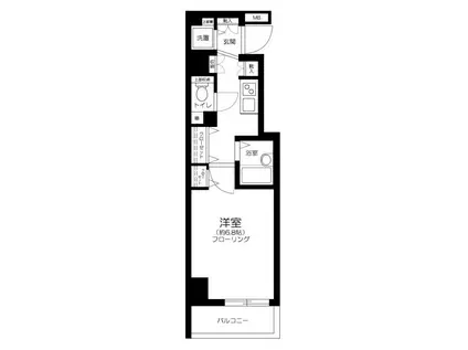 CYNTHIA FOUR-D MEGUROOHASHI(1K/2階)の間取り写真