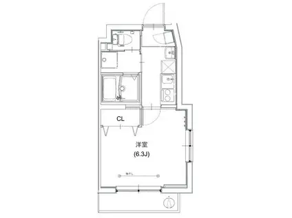 レジデンス関町北(1K/2階)の間取り写真