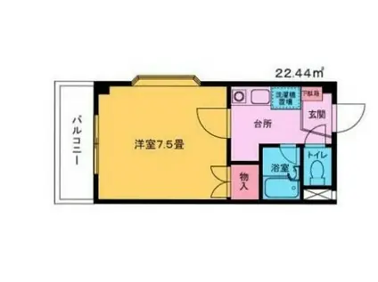 コーポ山喜III(1K/3階)の間取り写真