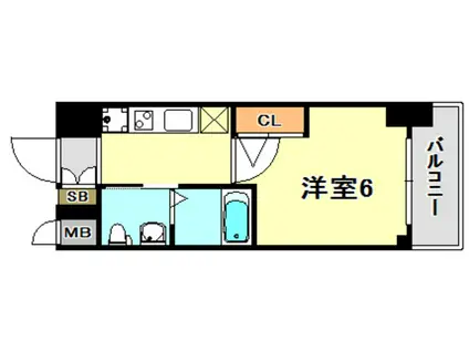 エステムプラザ神戸西IVインフィニティ(1K/9階)の間取り写真