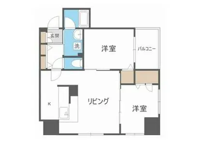 PARTIRE創成イースト(2LDK/7階)の間取り写真