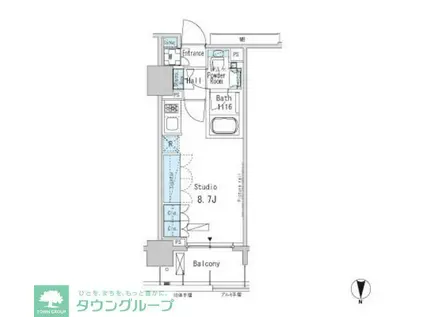 パークアクシス蒲田ステーションゲート(ワンルーム/4階)の間取り写真
