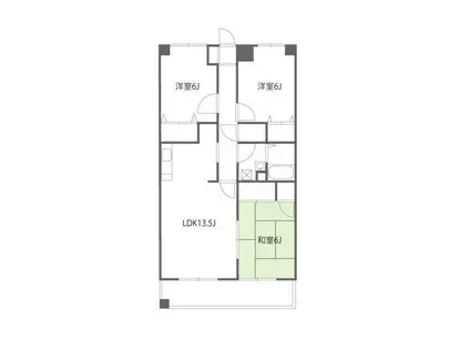 ルミエールII(3LDK/7階)の間取り写真