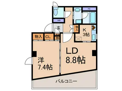 目白台HYビル(1LDK/2階)の間取り写真