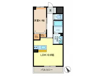 エスペランサ(1LDK/3階)の間取り写真