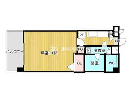 ドリームT・5坪井(1K/3階)の間取り写真