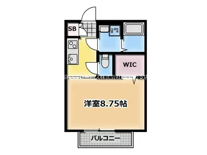 プランドールナカ(1K/1階)の間取り写真