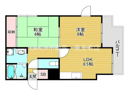 イル・マーレ(2DK/5階)の間取り写真