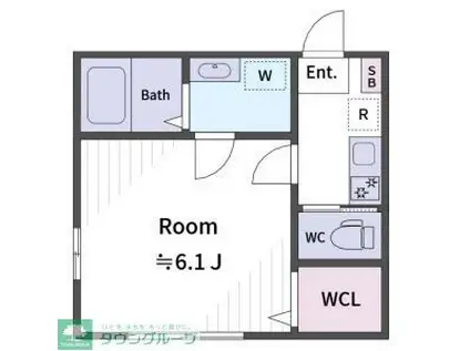 KA ノース HARBORII(1K/1階)の間取り写真