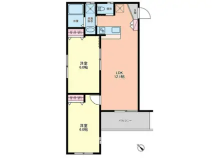 グランコート茗荷谷(2LDK/3階)の間取り写真