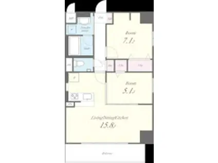 PRIME RESIDENCE NAMIKI(2LDK/10階)の間取り写真