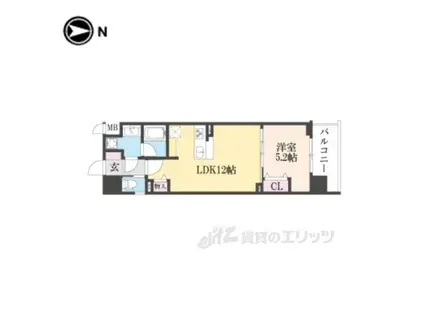 ベラジオ雅び京都三条通(1LDK/10階)の間取り写真