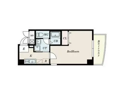 ラ・フォンテ大国町(1K/9階)の間取り写真