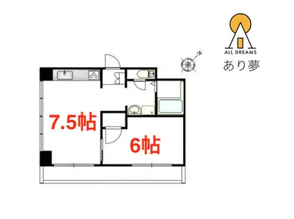 パストラル野毛マリヤ(1LDK/7階)の間取り写真