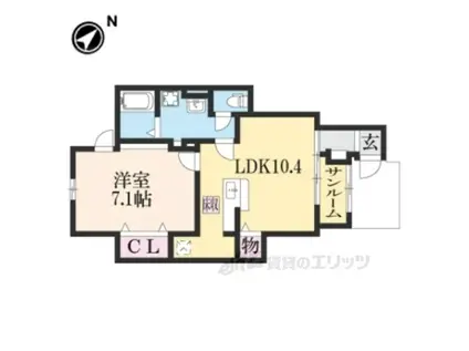 シャルマンフルールⅠ(1LDK/1階)の間取り写真