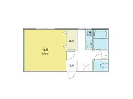 フィオーレ(1K/1階)の間取り写真