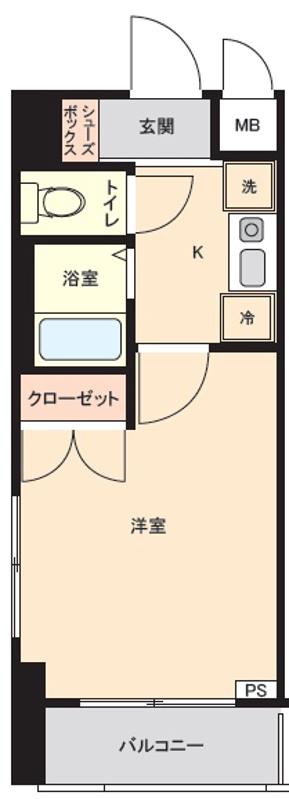 VIDA014(1K/2階)の間取り写真