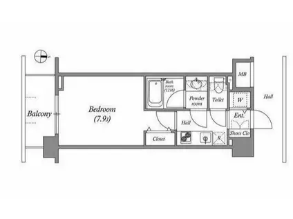 エミリブ下落合(1K/5階)の間取り写真