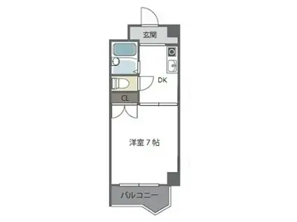 メゾンセレニテ(1DK/2階)の間取り写真