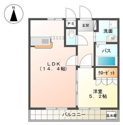 フォーマルハウト(1LDK/1階)の間取り写真