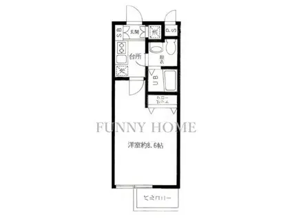 クレインアパートメンツ(1K/3階)の間取り写真