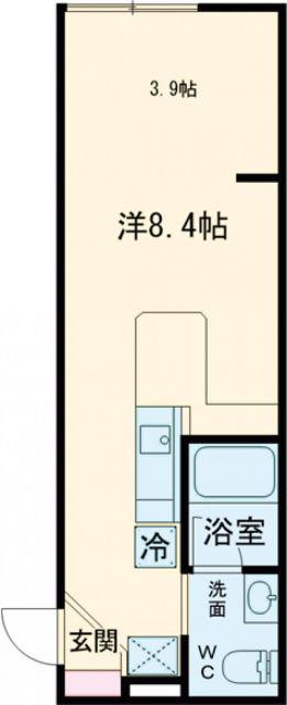 モーリスII(ワンルーム/2階)の間取り写真