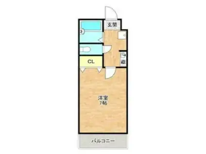 プール リアン(1LDK/1階)の間取り写真