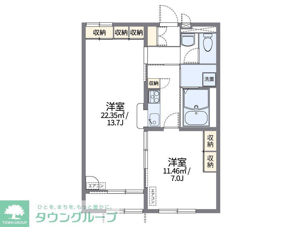 レオパレス柳澤(1LDK/1階)の間取り写真