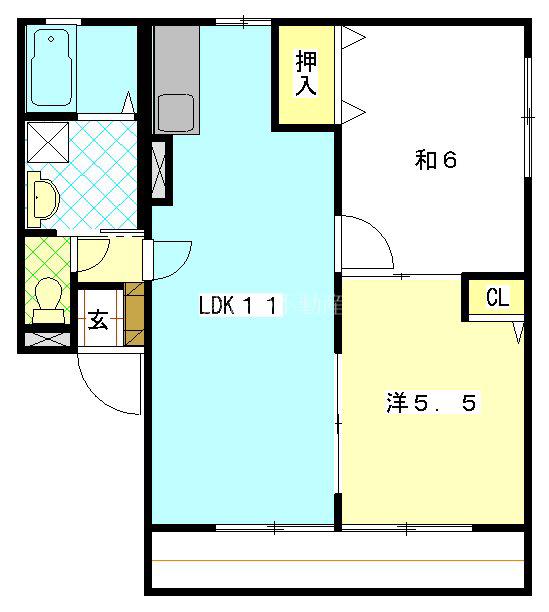 はなみずき(2LDK/2階)の間取り写真