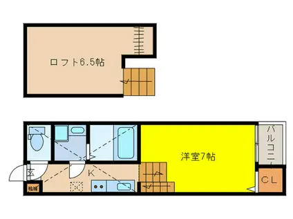 ファミリーステージ伝馬町(1K/1階)の間取り写真