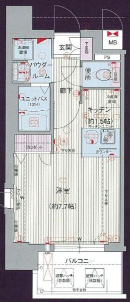 プレサンス 名古屋STATIONアライブ(ワンルーム/3階)の間取り写真