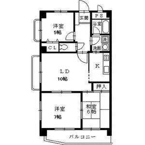 ファミール一社(3LDK/5階)の間取り写真