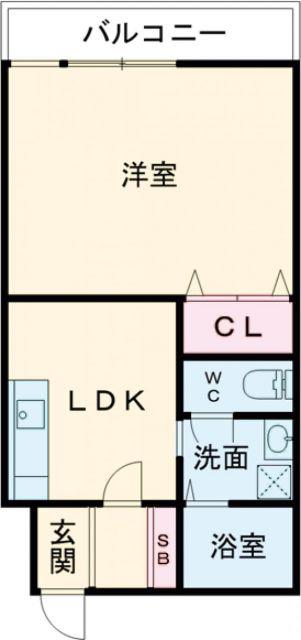 エスペランザ(1LDK/1階)の間取り写真