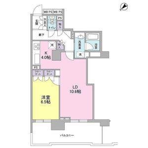 AMAX YOKOHAMA(1LDK/7階)の間取り写真