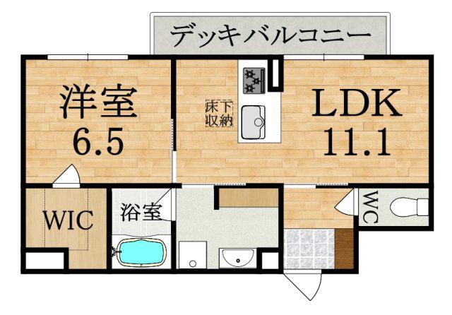 クオレール(1LDK/1階)の間取り写真