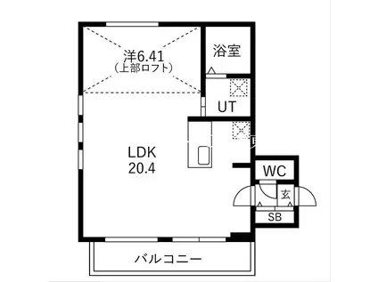 ピオネロ148(1LDK/4階)の間取り写真