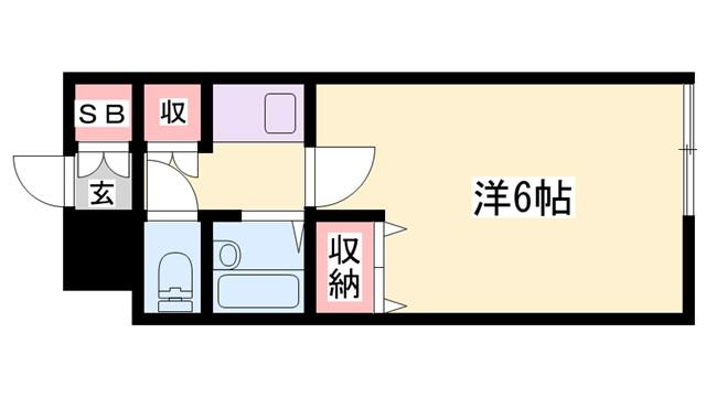 リッチハーベスト南(1K/3階)の間取り写真