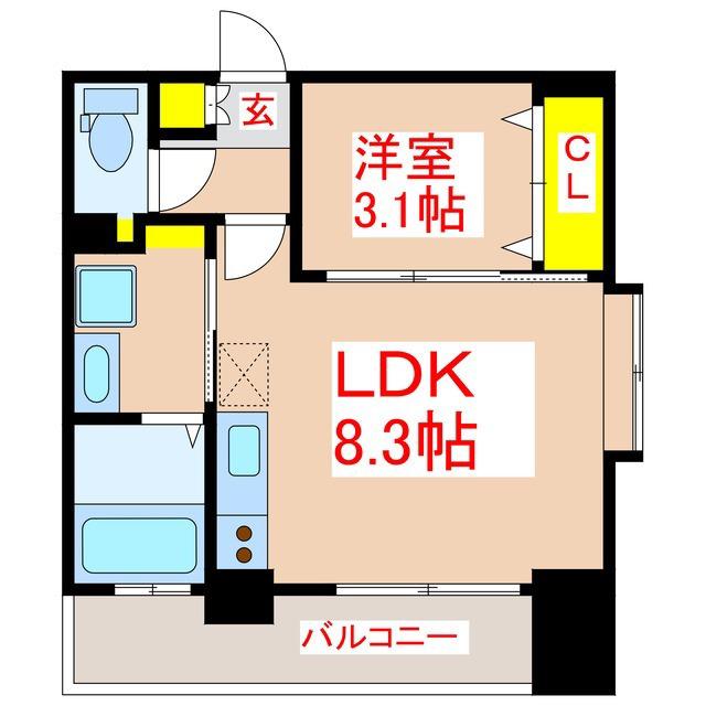 セントラルヒルズ(1LDK/4階)の間取り写真