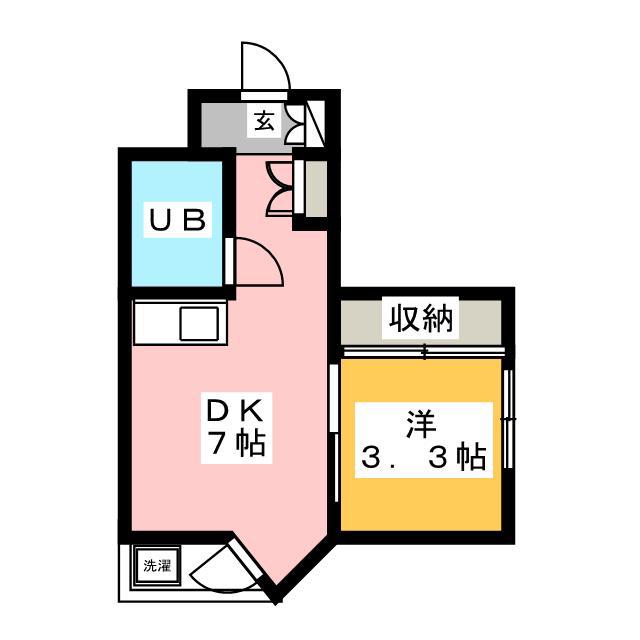 カーサアイ(1DK/1階)の間取り写真