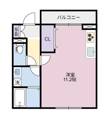 中昭和町(ワンルーム/1階)の間取り写真