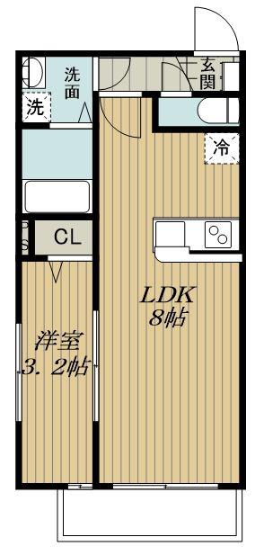 BEST STAGE蓮田(1LDK/2階)の間取り写真